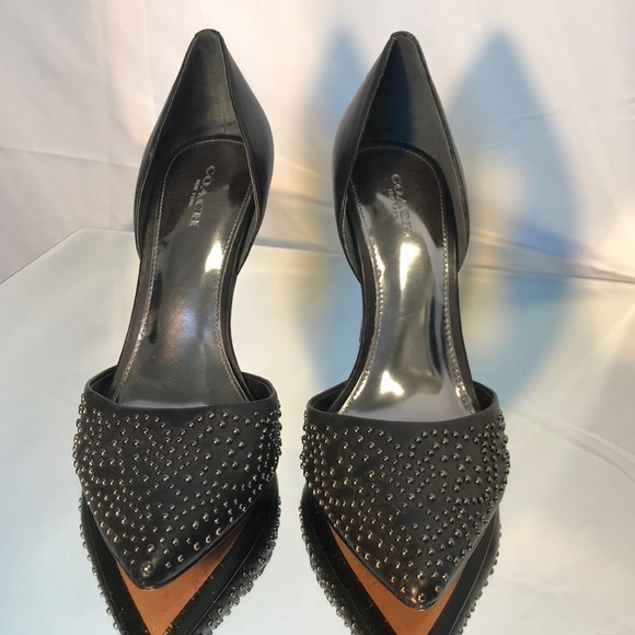 Beautiful Coach studded black heels. - Picture 1 of 5
